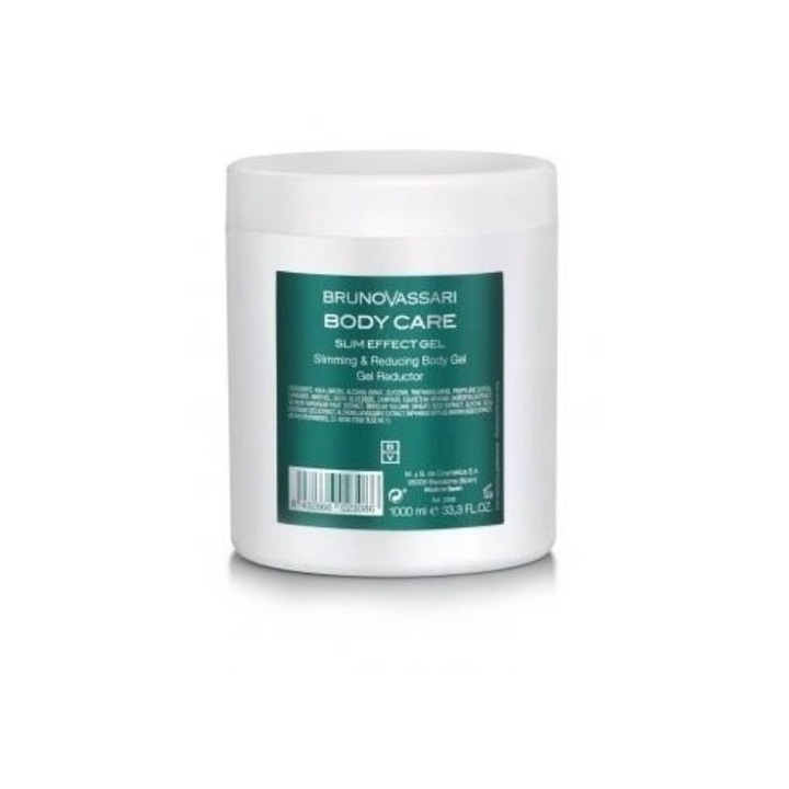 Bruno Vassari testápoló gél mentollal, karcsúsító hatású, 1000 ml