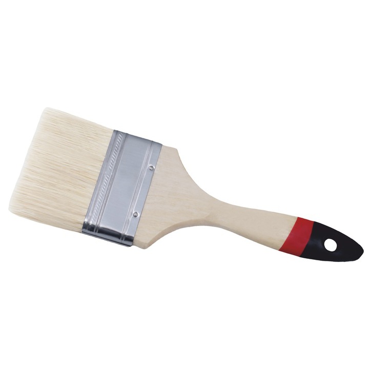 Pensula profesionala cu par natural si maner din lemn, 65 mm