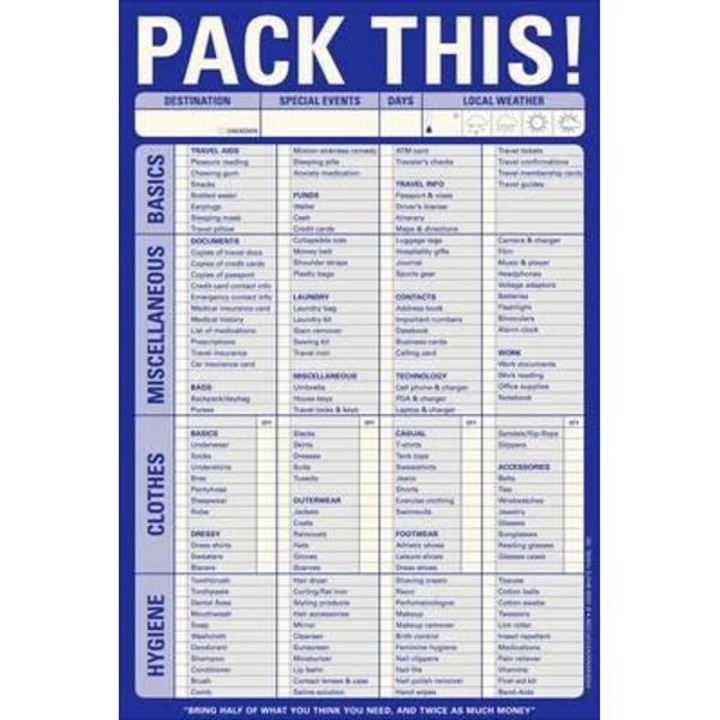 Knock Knock Pads: Pack This! Pad