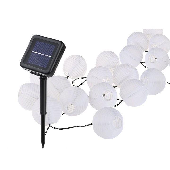 Sir luminos cu mini lanterne, 20/10 LED-uri, multicolor, pentru interior/exterior, decor nunti si Craciun