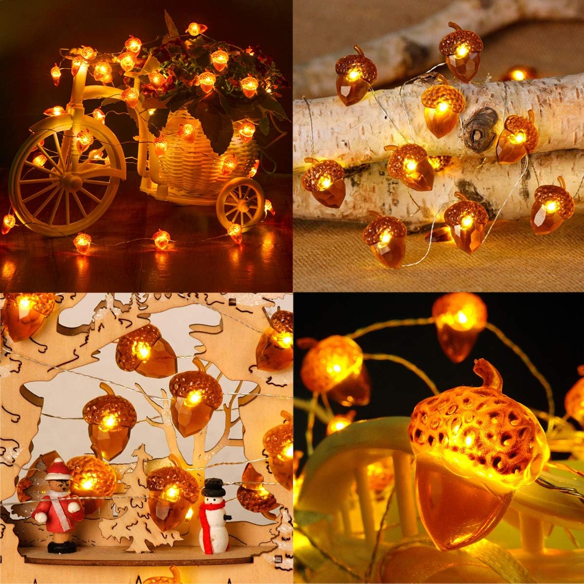 Ghirlanda luminoasa cu ghinde, 20 LED-uri, 198 cm - eMAG.ro