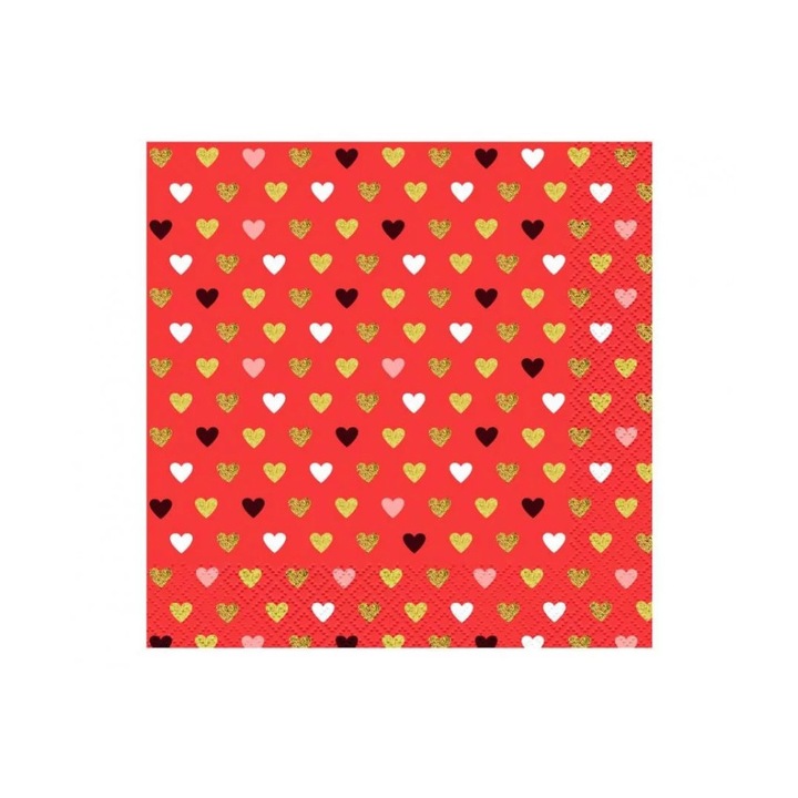 Szerelem XOXO Red szalvéta 20 db-os 33x33 cm