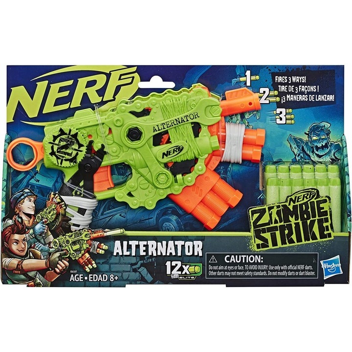 Пистолет за момче Nerf Zombie Strike, Hasbro, Multicolor