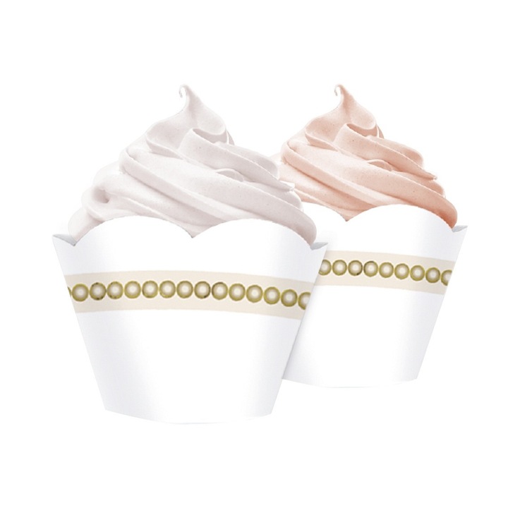 Set 6 ambalaje briose, Godan, Alb/Auriu