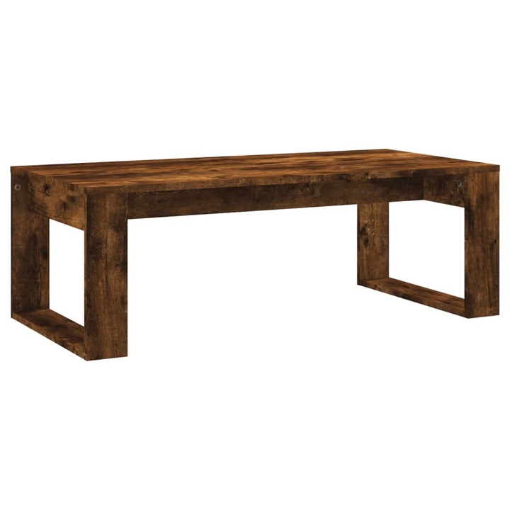 Кафе маса vidaXL, Oпушен дъб, 102x50x35 см, Инженерно дърво, 9.3 Kg