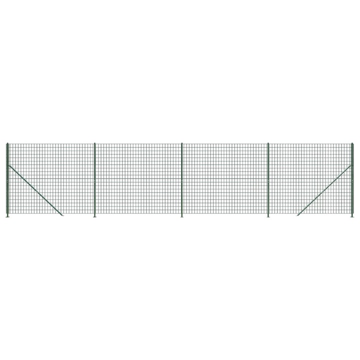 Gard plasa de sarma cu bordura vidaXL, verde, 2x10 m 19.7 kg 154166