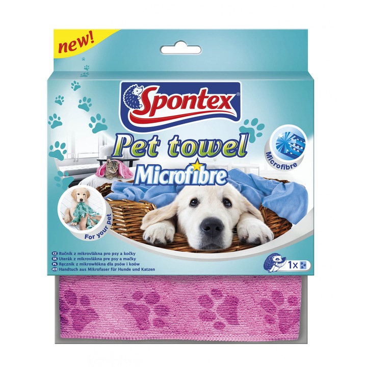 Spontex Pet towel mikroszálas törlőkendő kisállatoknak
