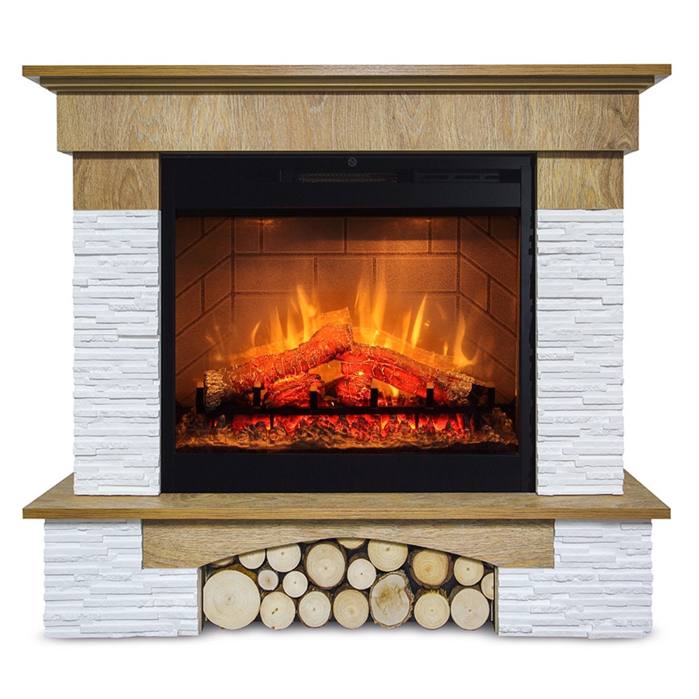 Semineu Porto MAX Stejar - cu focar electric 3D Dimplex Optiflame DF2608-EU cu sunet