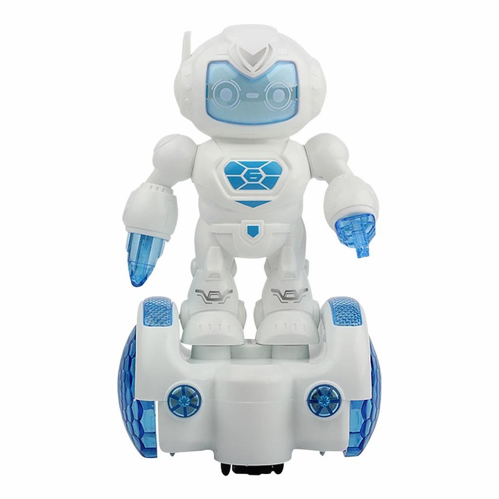 Robot pentru copii, ABS, 12 luni+, Alb/Albastru