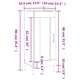 Servanta vidaXL, alb extralucios, 34,5x34x90 cm, lemn compozit, 14.3 kg 830454