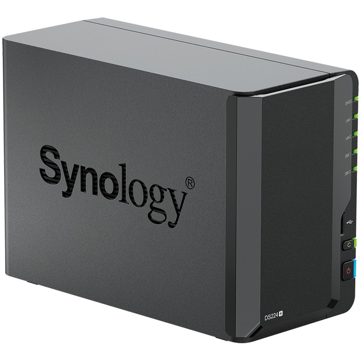 Network Attached Storage Synology DiskStation DS224+, Процесор Intel Celeron J4125 2GHz, 2-bay, 2GB DDR4