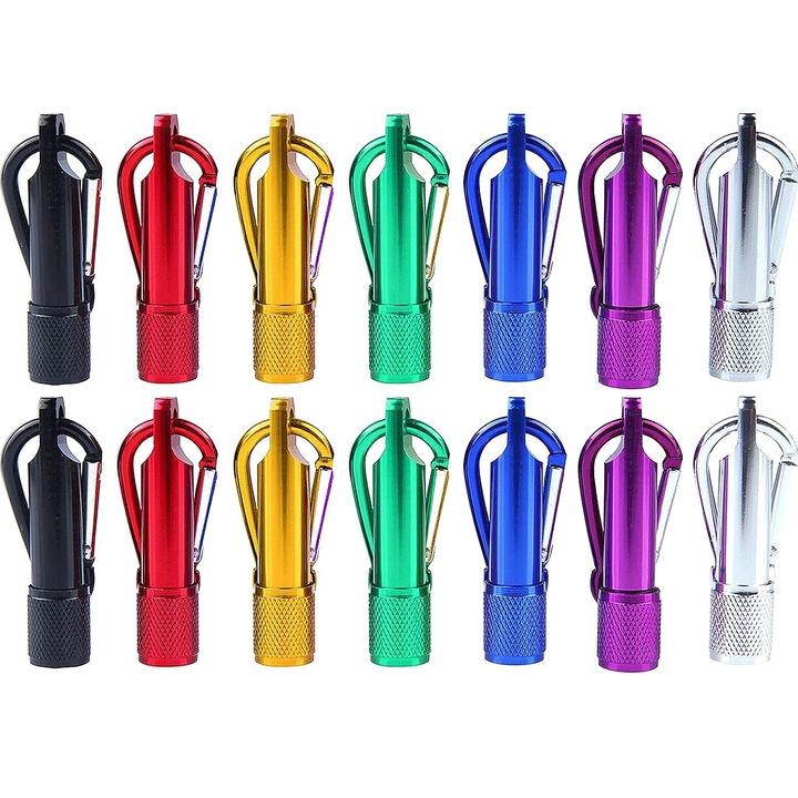 Set 14 mini lanterne pentru buzunar, SUNMOSTAR, Metal, Multicolor