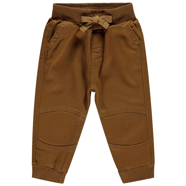 Gyermek/fiú tömör STRIX nadrág, ERAKIDS, húzózsinór, pamut/poliészter/elasztán, Tevebarna