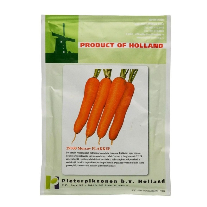 Seminte de morcov Flakkee, 50 grame Pop Vriend Seeds