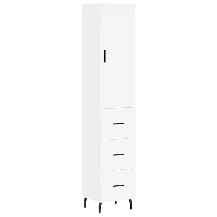 Dulap inalt vidaXL, alb, 34,5x34x180 cm, lemn prelucrat, 33.2 kg 3198865