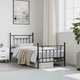 vidaXL fekete fém ágykeret fej- és lábtámlával 80 x 200 cm 13.8 kg 353546