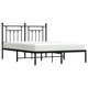 vidaXL fekete fém ágykeret fejtámlával 140 x 200 cm 20.4 kg 353538