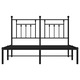 vidaXL fekete fém ágykeret fejtámlával 140 x 200 cm 20.4 kg 353538