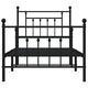 vidaXL fekete fém ágykeret fej- és lábtámlával 80 x 200 cm 13.8 kg 353546