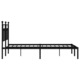 vidaXL fekete fém ágykeret fejtámlával 140 x 200 cm 20.4 kg 353538