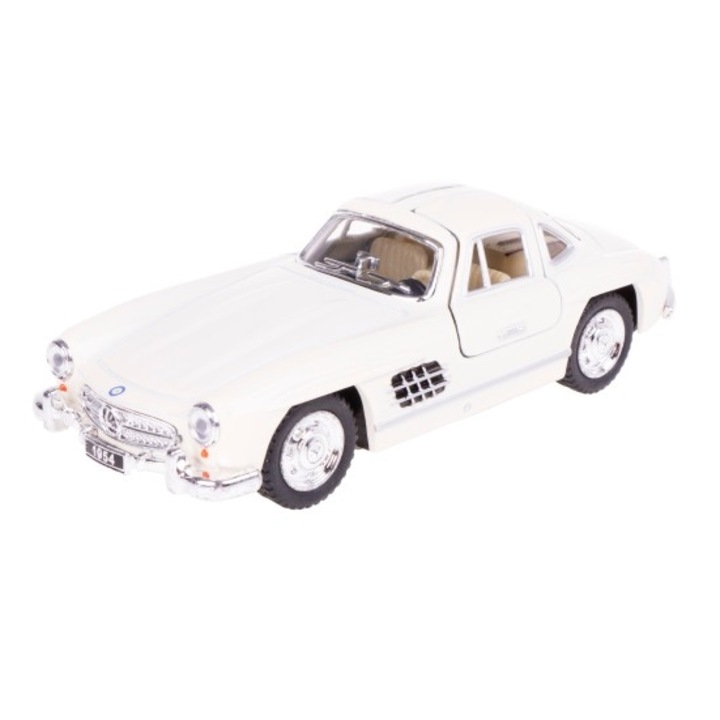 Fém modell 1:34 Kinsmart Mercedes-Benz 300SL 1954, fehér, 12cm