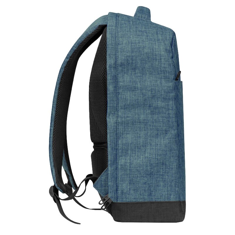 Rucsac Laptop, 16", 600 D, Piksel, cu port USB, albastru, buzunar antifurt