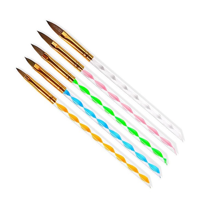 Set 5 Pensule Unghii Speciale Manichiura Acryl, Sela