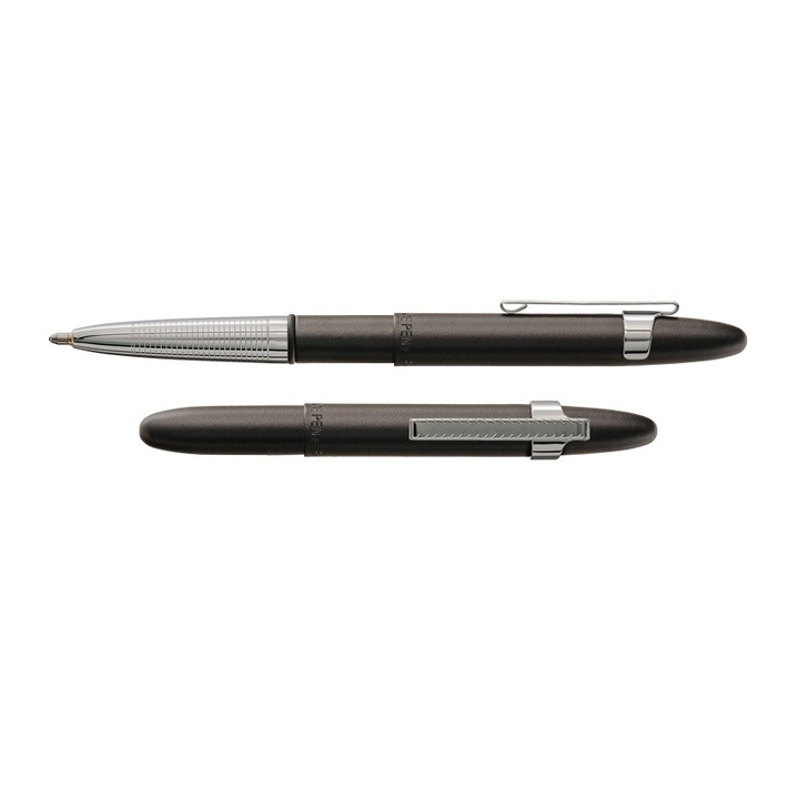 Химикалка Fisher Space Pen Черен Мат Bullet, Хром, finger grip 400BC-CL