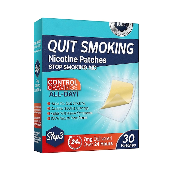 Plasturi anti-fumat, pentru renuntarea la nicotina, 30 buc, Sefudun