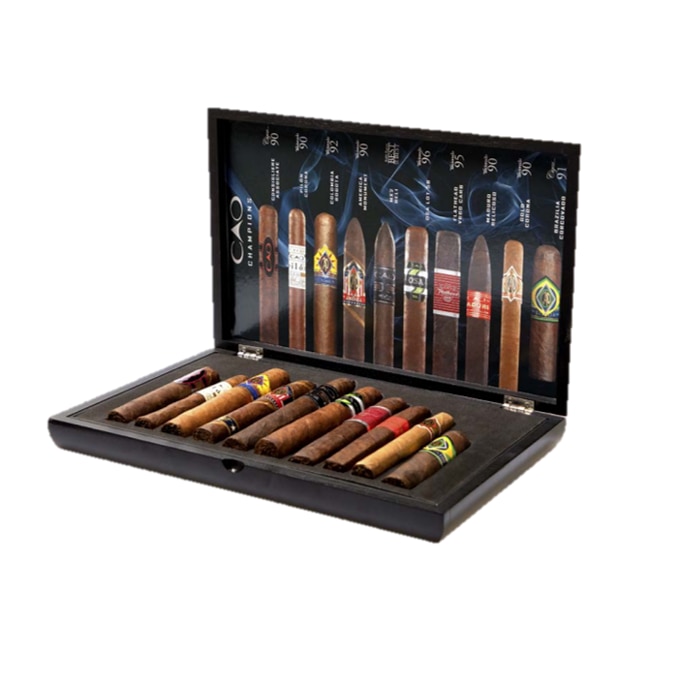 Set 10 Trabucuri Premium CAO Champions Sampler, ambalate in cutie din ...