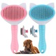 Kefe kutyáknak és macskáknak szőrtelenítő gombbal, rózsaszín