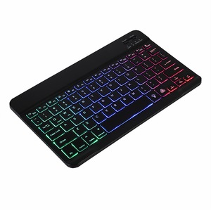 Tastatura tableta, Chucai, universala, Portabila, Bluetooth 3.0, 10'', Sapte culori, Negru