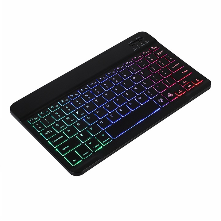 Клавиатура за таблет Chucai, Bluetooth, Универсална, RGB, Черна