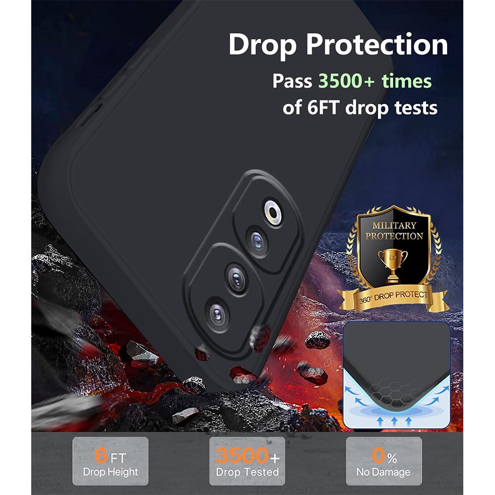 Husa Jelly Silicone Compatibil cu Honor 90, Interior de microfibra, Flexibila, Negru