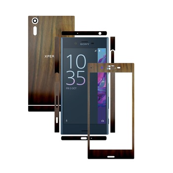 Folie de protectie Carbon Skinz, Husa de tip Skin Adeziv pentru Carcasa, Lemn Nuc Inchis dedicata Sony Xperia XZ Folie de protectie Carbon Skinz, Husa de tip Skin Adeziv pentru Carcasa, Lemn Nuc Inchis dedicata Sony Xperia XZ