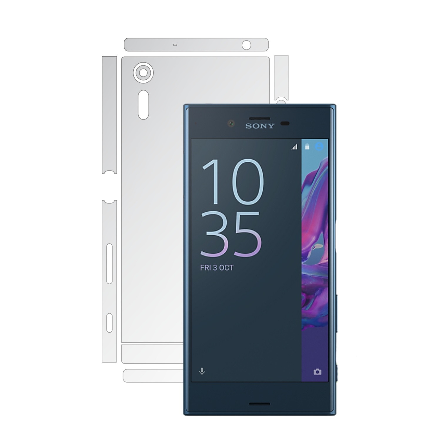 Folie Protectie Invisible Skinz Ultra-Clear AutoRegeneranta, Husa Transparenta de tip Skin Adeziv pentru Carcasa si Laterale, dedicata Sony Xperia XZ