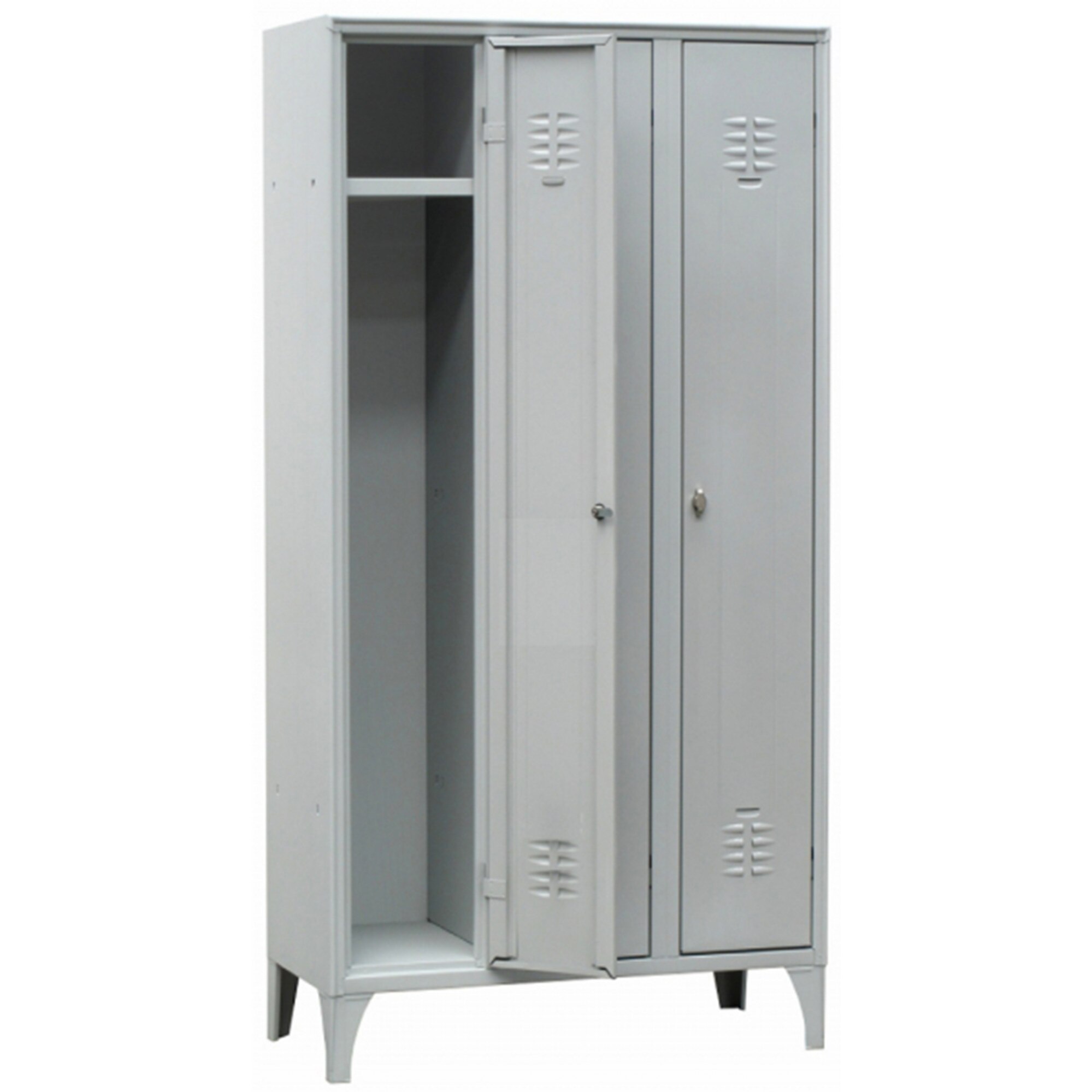 Vestiar metalic cu 3 posturi 900mm x 500mm x 1800mm H