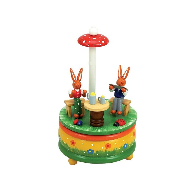 Carusel lemn - Iepurasii in gradina