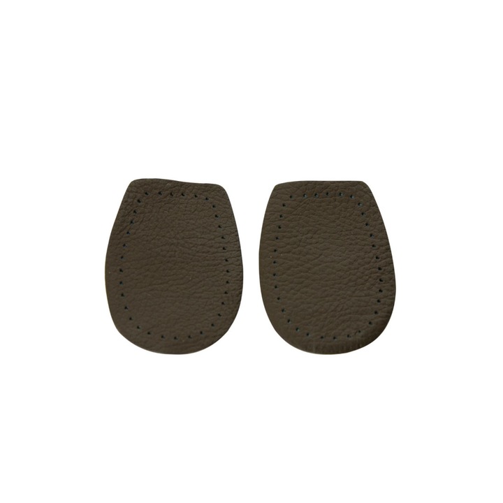 Set 2 Talonete din piele ecologica LeatherHeel, reutilizabile, pernite inaltatoare, universale, 10x8 cm, maro, Doty®️