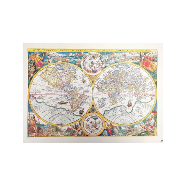 Az ókori világ térképe Orbis Terrarum P. Plancius, 1594. - M1594