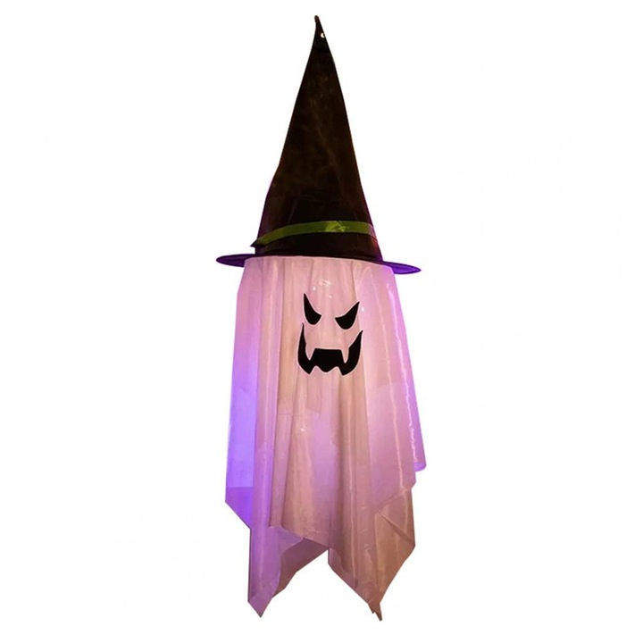 Decoratiune pentru Halloween cu lumini, 95 cm, Alb