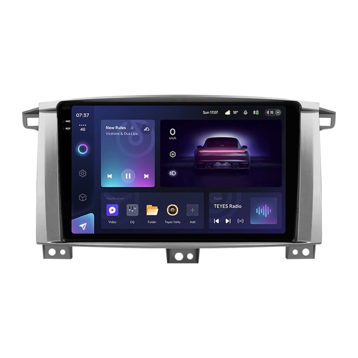 Automatikus navigációs Teyes CC3 2K Toyota Land Cruiser LC J100 2002-2007 4+64GB 9.5" QLED nyolcmagos 2Ghz, Android 4G Bluetooth 5.1 DSP