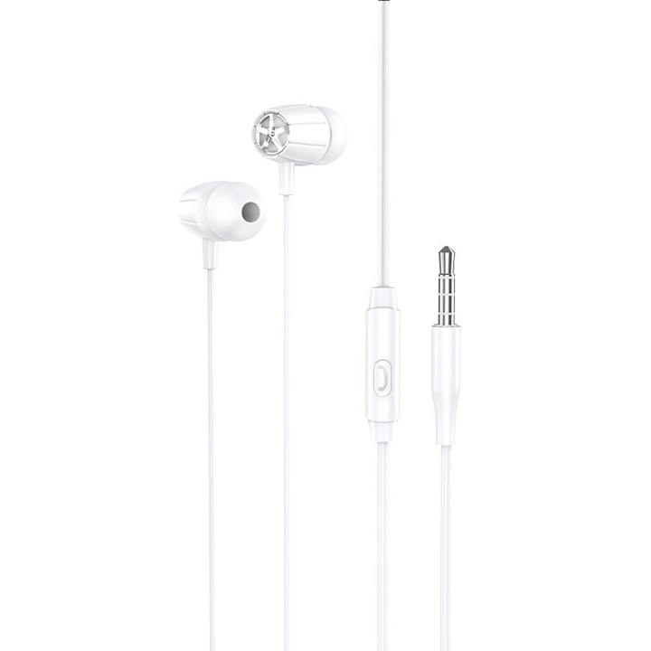 In Ear audio fülhallgató, Hoco M88 Graceful, 3,5 mm-es Jack csatlakozó, fehér