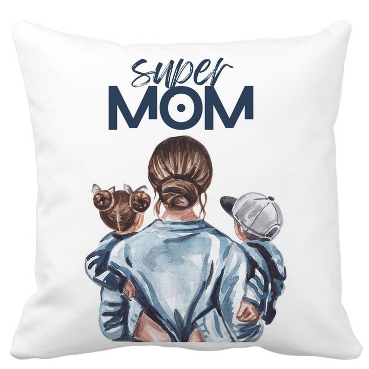 Mata Super Mom Square dekoratív párnahuzat, 40x40 cm