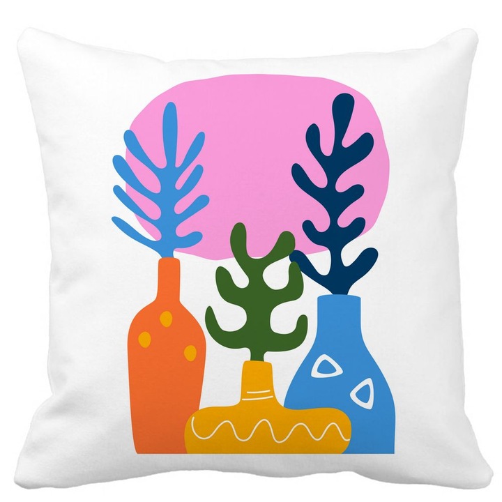 Négyzet alakú dekoratív párnahuzat absztrakt matt 2,40x40 cm, levehető huzat, fújtató