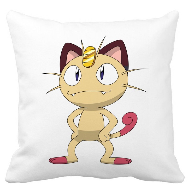 Pokemon Cat Mat Square dekoratív párnahuzat, 40x40 cm