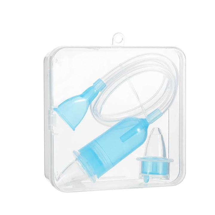 Aspirator nazal pentru bebelusi, Manual, Silicon, Transparent