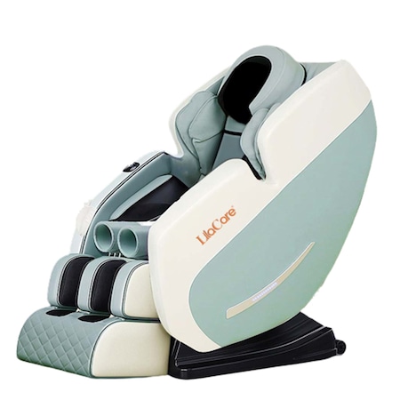 Fotoliu de masaj Majestic Green, Lila Care, cu incalzire, display, zero gravity, piele ecologica, verde