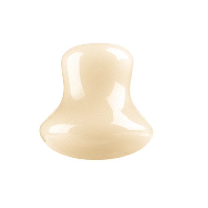 Piatra Gua Sha din Jad Galben pentru masaj Forma de Ciuperca 4 cm, Sela