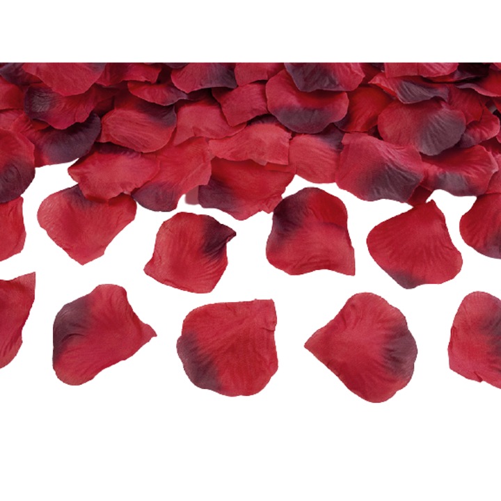 Set 500 petale de trandafir artificiale, Rosu